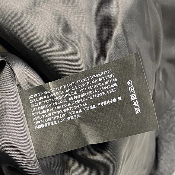 NEW THEORY Men’s Monroe Wool Melton Single-Breasted Coat Grey Melange Size S - Picture 12 of 12